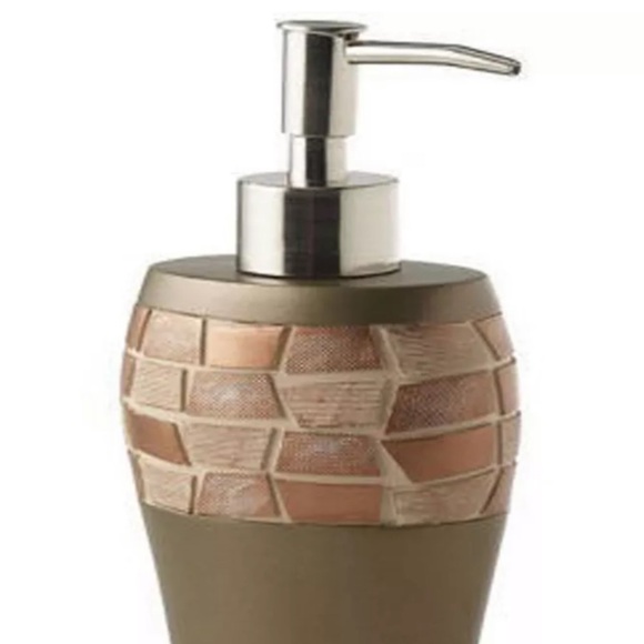 Mosaic Stone Bronze Lotion Pump Soap Dispenser - Picture 3 of 4